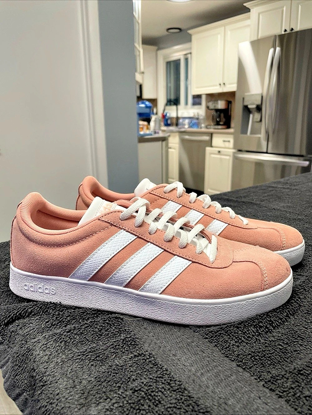 adidas VL Court 3.0 Pink & White Sneakers US 8.5